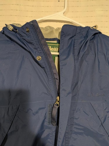 L.L. Bean Lightweight Blue Windbreaker Water Resistant Jacket Mens Medium - Bild 4 von 9