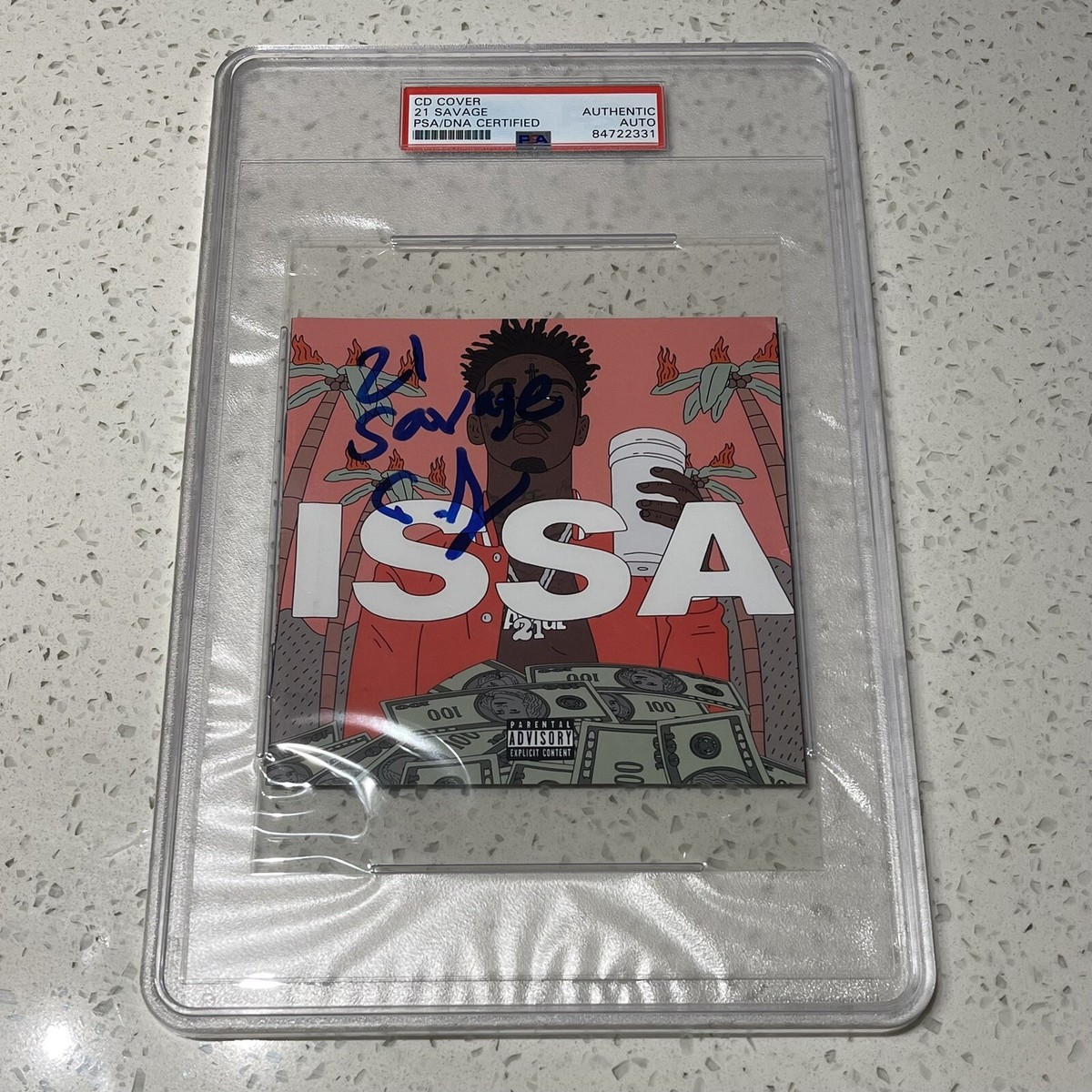 【激レア】21 Savageサイン入りCD 21 SAVAGE SIGNED ISSA CD ALBUM AUTOGRAPH RAPPER Future Young Thug