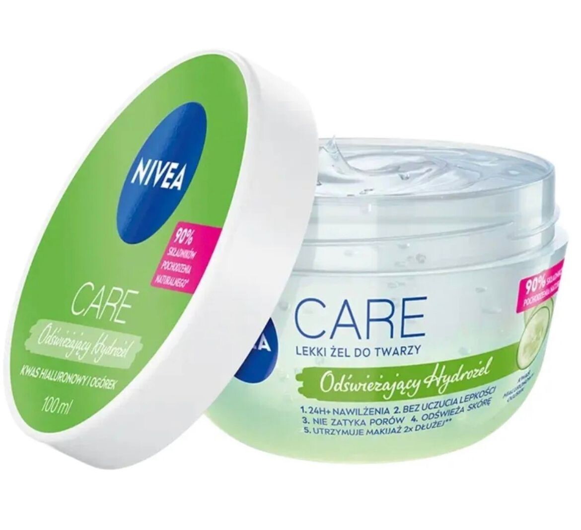 Nivea Care Gel Face Cream 24h hydration Cucumber+Hyaluronic Acid