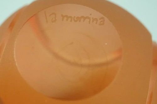 La Murrina Pair paperweights Murano glass sandblasted orange Tennis balls 1900 - Picture 23 of 24