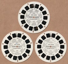 Set of three vintage View-Master reels Lake Louise Canadian Rockies 1950s
