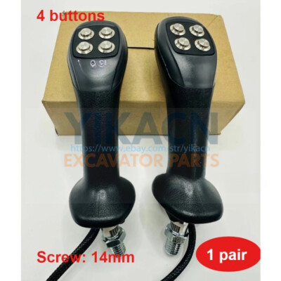 Excavator modified wood grabber metal 4-button joystick handle