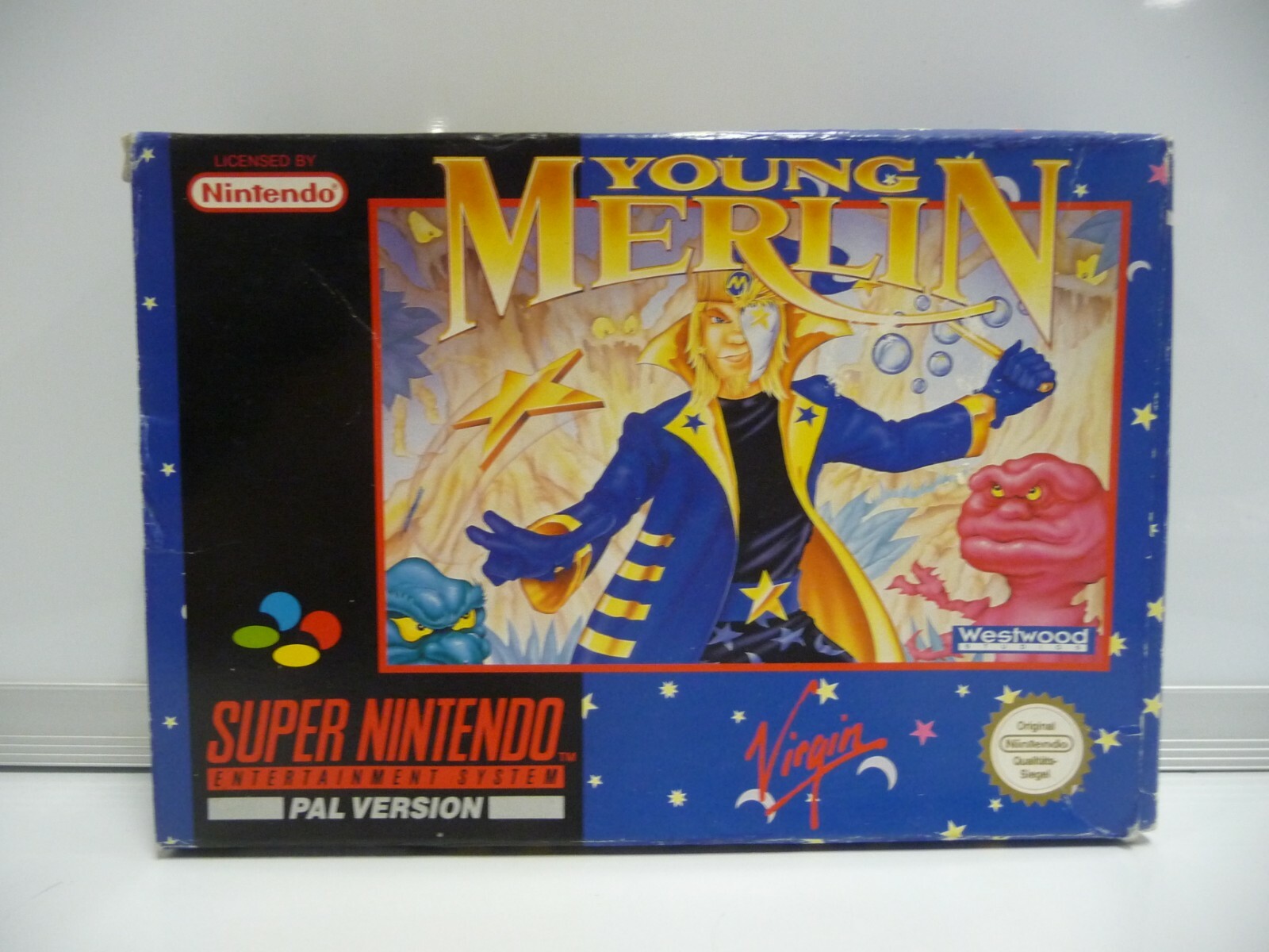 YOUNG MERLIN - SUPER NINTENDO SNES  -  SNSP-Y6-NOE  - BOXED PAL