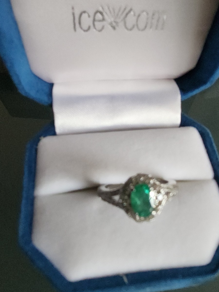 Rarities Carol Brodie Emerald White Zircon Ring Size NWOT