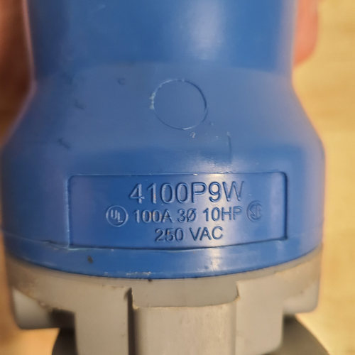 π₯ Hubbell HBL4100P9W Connettore Saldatore Pin & Sleeve 100 Ampere 100A 3P 4W - Foto 5 di 8