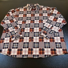Roundtree Yorke Flannel Shirt Portuguese Patchwork Plaid Mens XXL 2XL NWT 79