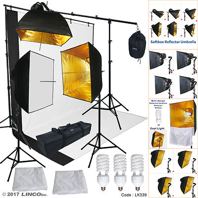 Studio Lighting Photography Video Softbox Umbrella Light Kit Peno