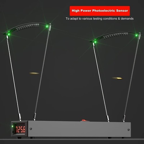 Shooting Chronograph 4-6500FPS Ball Bullet Velocity Measure Arrow Speed Tester - Picture 21 of 24