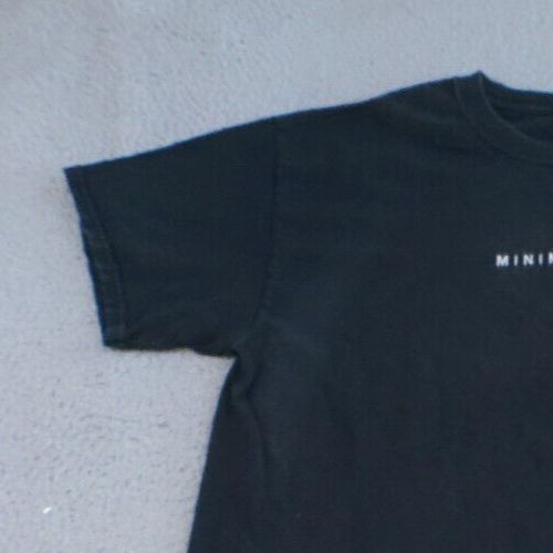 Minimalist Shirt Erwachsene Medium ** schwarz Kurzarm Rundhals Tee bestickt - Bild 7 von 9