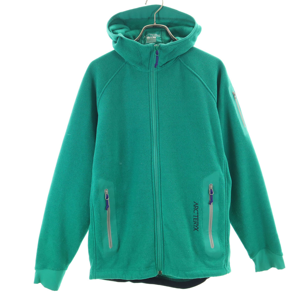 ARC'TERYX Polartec Strato Felpa con Cappuccio Giacca S Verde Back Fleece Uomo