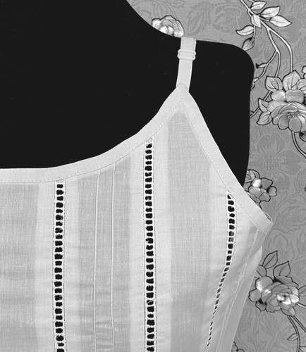SoieRose 100% Cotton Victorian Spaghetti Strap Nightgown - White - SR1122 - Picture 3 of 6