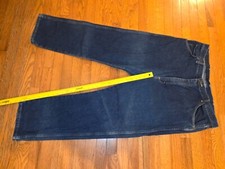  VTG MENS WRANGLER AUTHENTICS 42X30 FIT 40X30 DARK BLUE STRAIGHT JEANS 96501MR