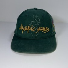 Vintage 90s 1996 Atlanta Olympic Games Champion green Snapback Hat Cap