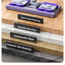 Stainless Steel Flat Mop Extra Large 2 Reusable Pads for Multiple Areas Cleaning