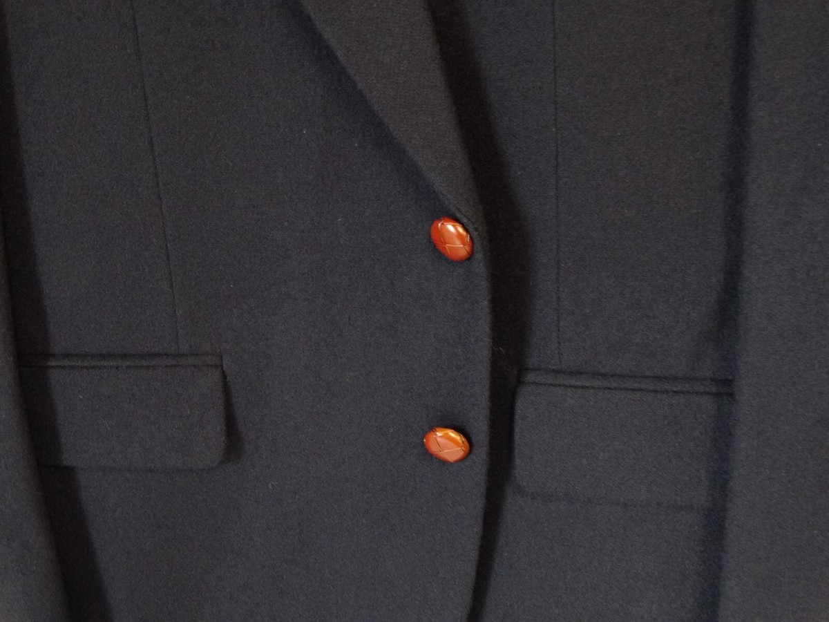 Mens vintage farah clothing co. blue wool leather button Mens vintage farah clothing co. blue wool leather button