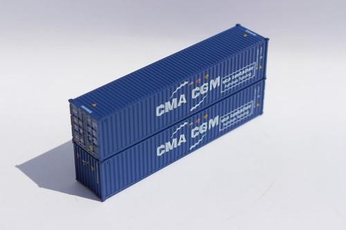 Contenedor ecológico escala N JTC #405346 CMA CGM contenedores corrugados altura 40' - Imagen 3 de 3