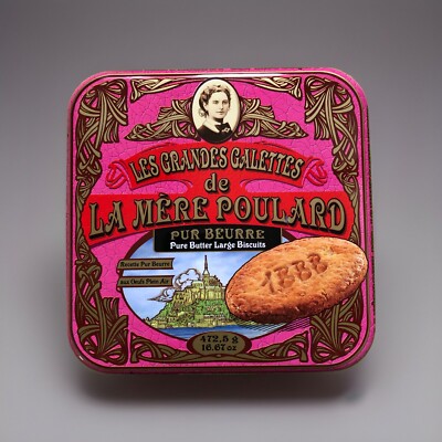 Leere Keksdose Dose Cookie ~ LES Sables de LA Mere Poulard Pur Burre ~ Pink