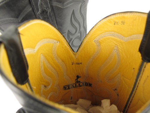 Stallion Custom Black Full-Quill Ostrich Skin Cowboy Boots 9 D - 第 5/6 張圖片