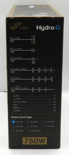 FSP Hydro G 750W Modular PC Power Supply | HG750 | - New Old Stock - Afbeelding 4 van 8