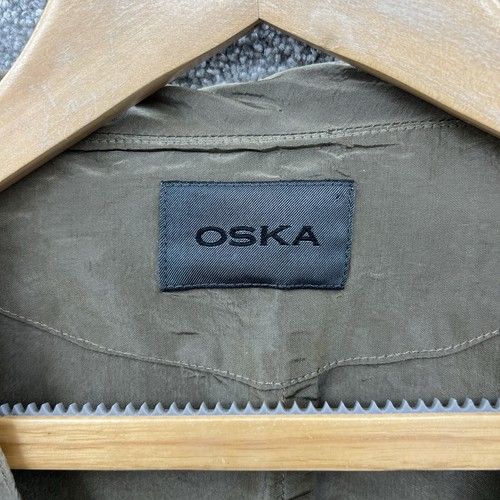 Oska Mantel Damen Größe 4 (UK 16/18) braun 100% Seide Lagenlook Chore asymmetrisch - Bild 6 von 16