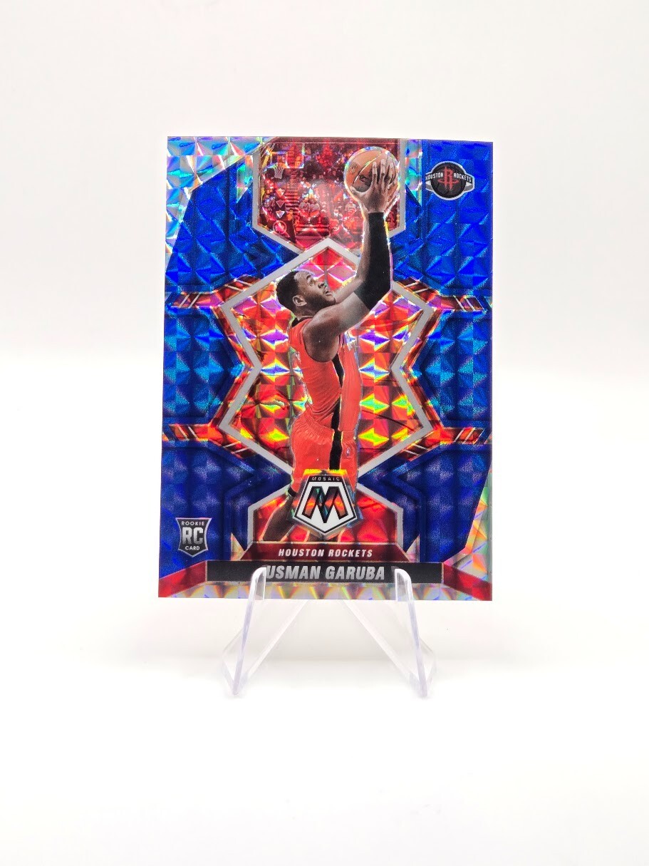 Usman Garuba 2021-22 Panini Mosaic RC Blue Prizm SP /99 #222 Rockets