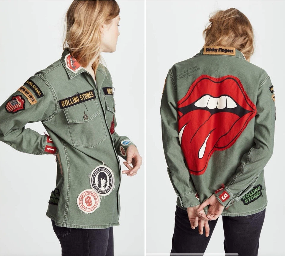 MADEWORN ROCK Rolling Stones 1975 Army Jacket - Image 4 of 4