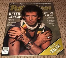 KEITH RICHARDS SIGNED ROLLING STONES MAGAZINE JSA AUTOGRAPH LOA FULL LETTER 