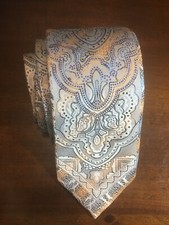 Steven Land Geometric Blue - Multicolor Pattern Men's Tie.