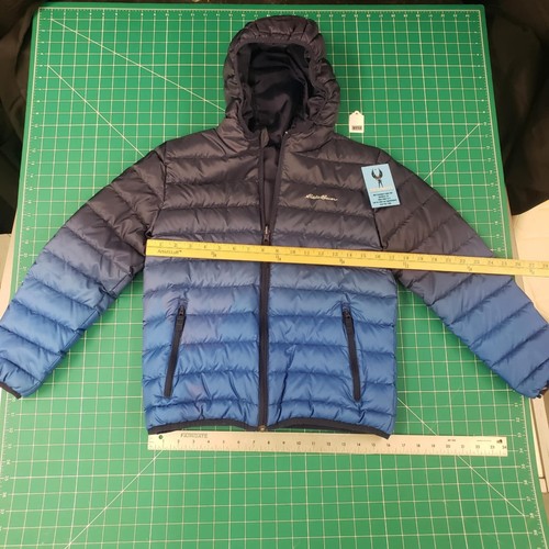 Eddie Bauer Blue ombre Reversible Kids Size 10 Puffer Jacket winter snow ski - Picture 4 of 12