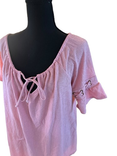 Camicia blusa donna Naif rosa taglia grande - Foto 6 di 8