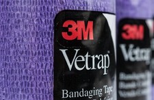 3M Vetrap Single Roll Bandaging Tape, 4" by 5 yd, Purple lot of 9