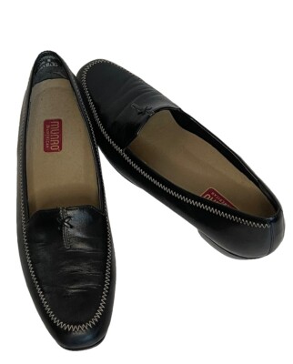 Munro Black Leather Loafers Slip-On Shoes Amazon.com | Munro Women main image 3