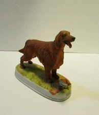 vintage orginal lionstone sculptured porcelain 1977 Irish setter dog decanter