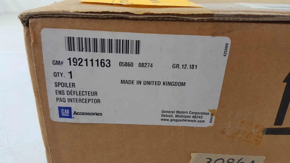 Conjunto de alerón trasero Chevrolet GM 09-11 HHR genuino OEM 19211163 Foto 4 de 4