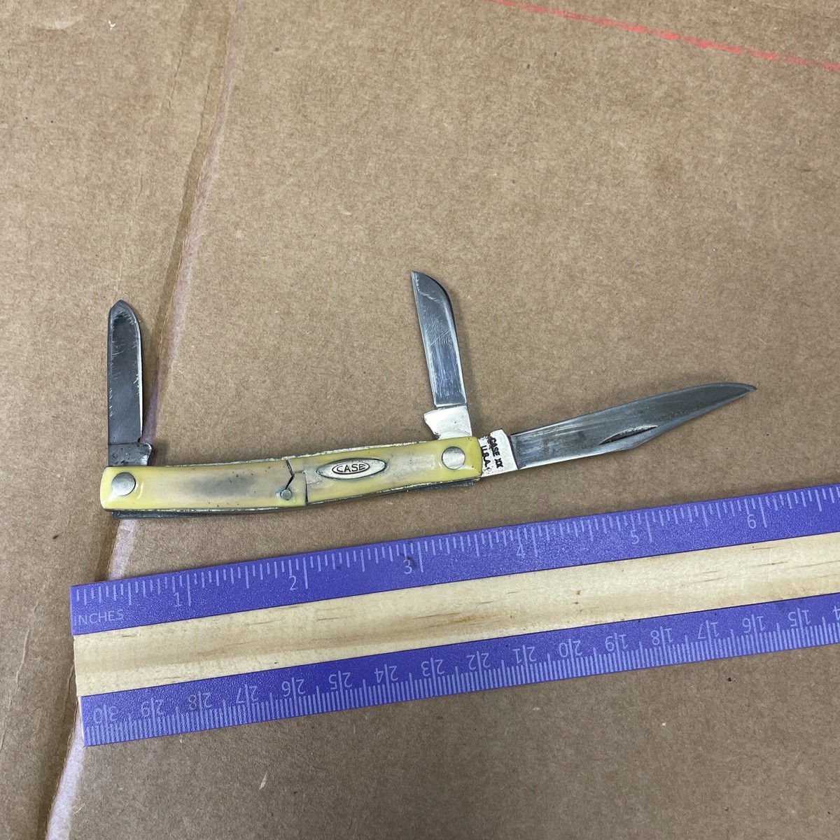 Vintage Case XX #33044 Yellow Handle Pocket Knife | eBay