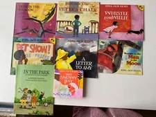 EZRA JACK KEATS LOT 8~Snowy Day~Meadow~Peters Chair~Pet Show~Willie~Letter~Moon~