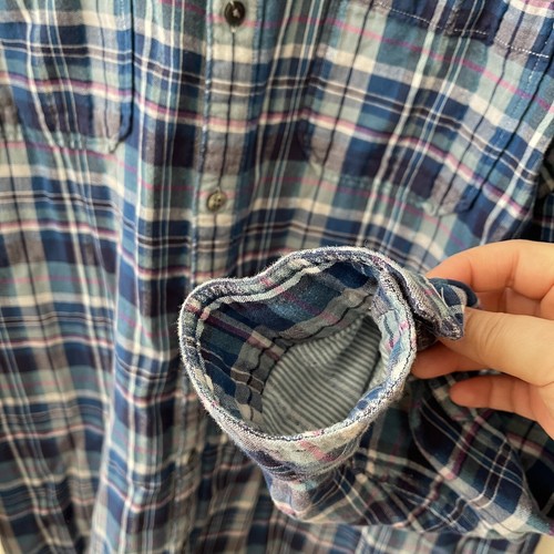 Carbon 2 Cobalt Men's Double Cloth Long Sleeve Shirt Button Up Plaid SZ XL - Picture 13 of 16
