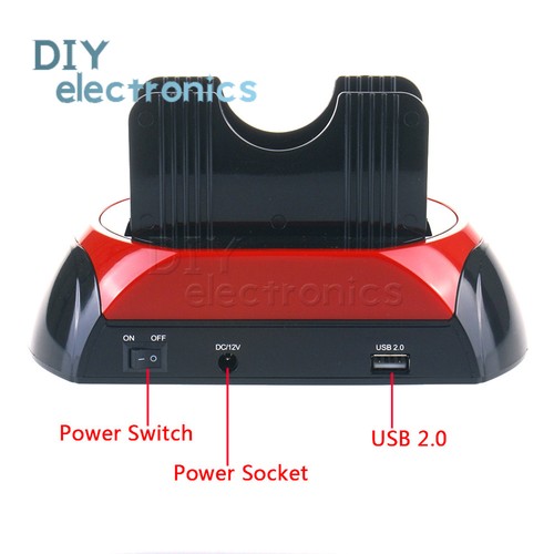 Lettore di schede base disco rigido 2.5/3.5 HUB seriale SATA + parallelo USB2.0 US - Foto 10 di 15