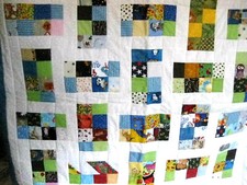 I SPY Quilt Child Children Lap Crib 41" x 48" Handmade Machine Cotton OOAK