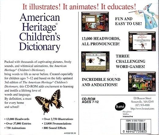 American Heritage Children's Dictionary (CD, 1995) Macintosh - NEW CD in SLEEVE - Image 3 of 3