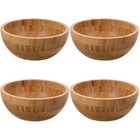 4 Pack Snack Bowl Large Salad Rice Bamboo Compact Size Minimalist Design