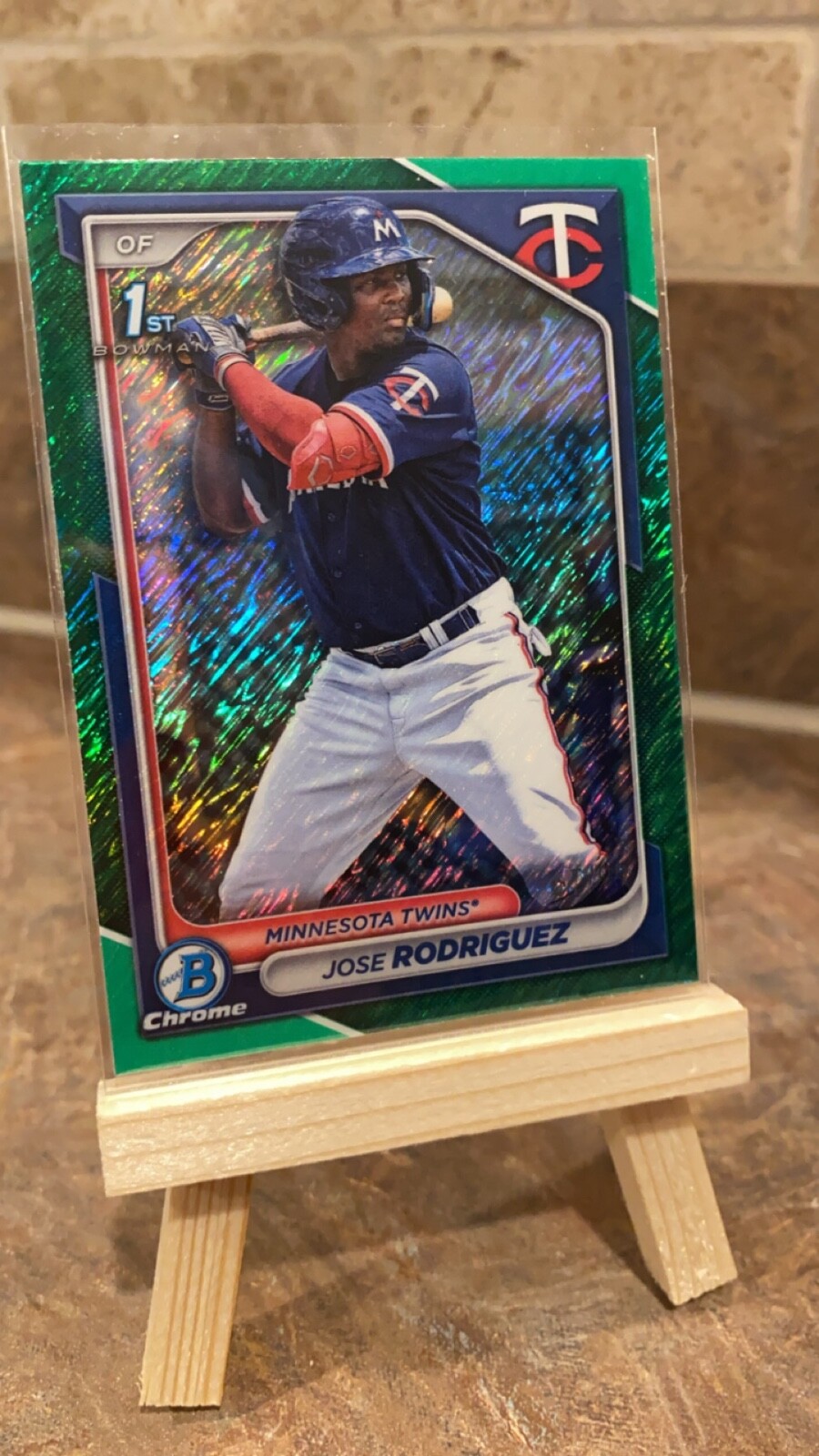 2024 Bowman Sapphire Jose Rodriguez Green /99 BCP71 Twins 1st Bowman RC