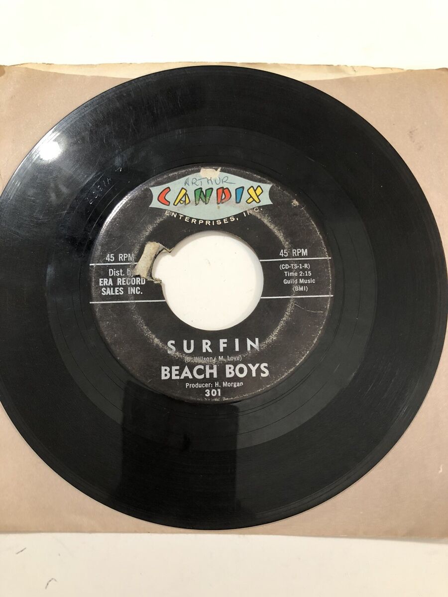 THE BEACH BOYS - SURFIN / LUAU, CANDIX 301, 45 RPM, 7 THE BEACH BOYS - SURFIN / LUAU, CANDIX 301, 45 RPM, 7