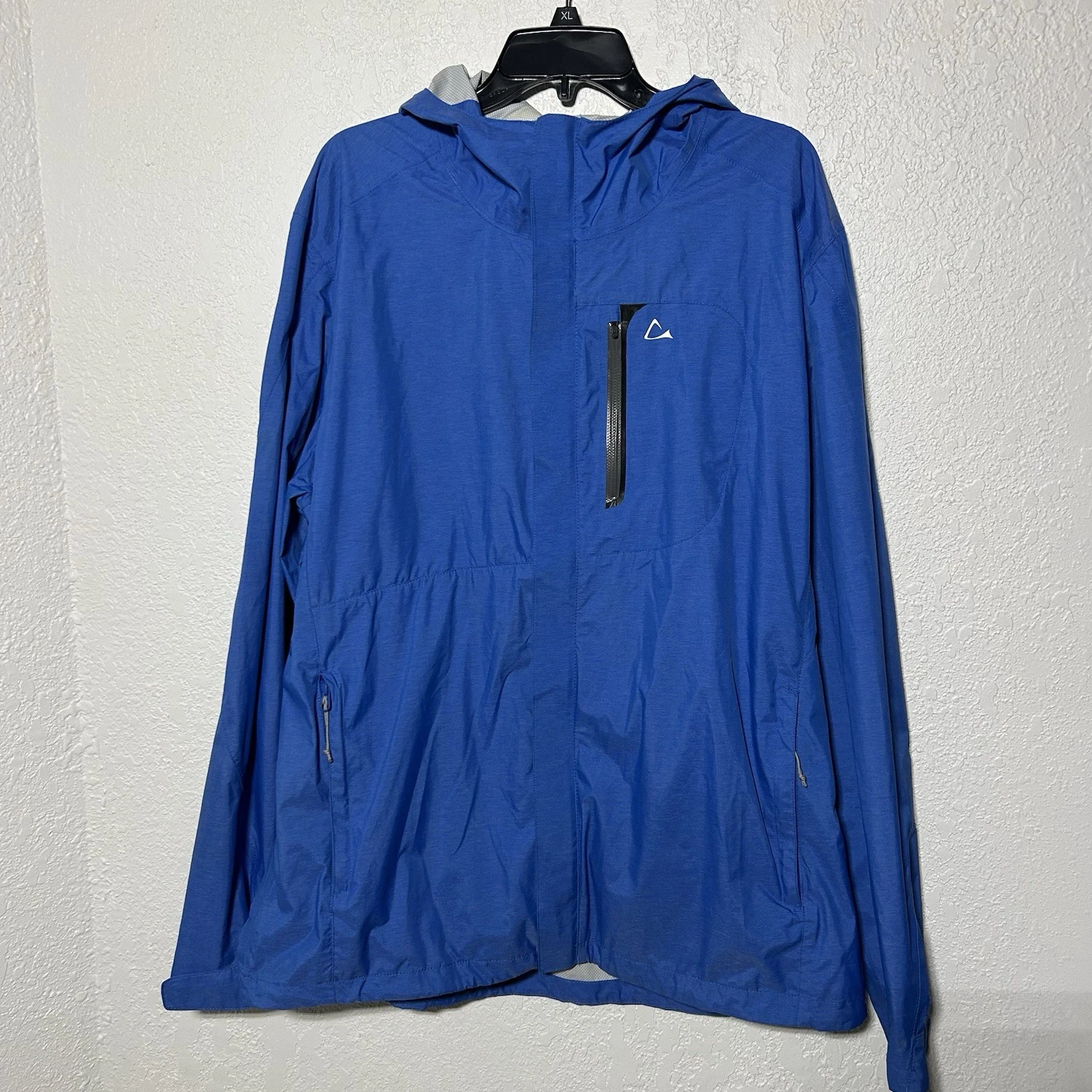Paradox Jacket Mens XL Blue Waterproof Hooded Full Zip Hiking Fishing Camping