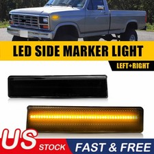 Smoke Lens Amber Led Front Side Marker Lights For Ford F150 F250 F350 Fo2551106