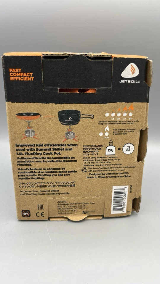 Jetboil MightyMo Single Burner Lightweight Camping Stove Packable Easy Carry - Image 2 of 4