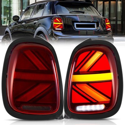 2*VLAND LED Tail light For Mini Cooper F55/56/57 2014-2020 w/Animation Rear Lamp