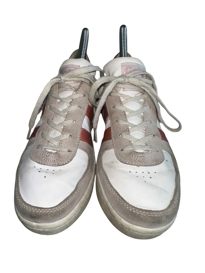 Gola Womens Grandslam Pure Sneakers Sz 7 Orange Gray Leather Suede READ - Image 3 of 4