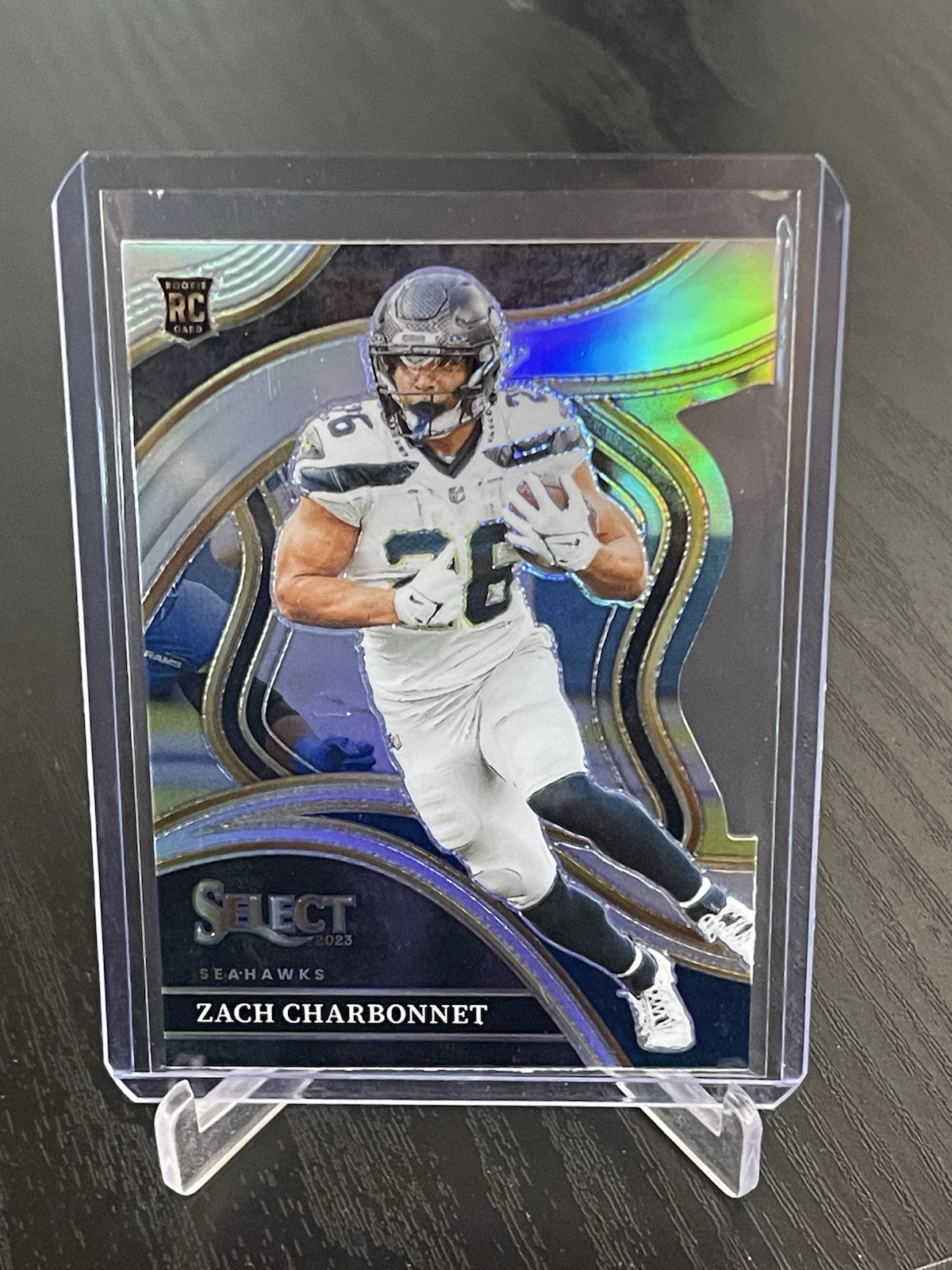 2023 Panini Select #202 Zach Charbonnet Silver Prizm Rookie Die Cut
