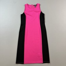 Lauren Ralph Lauren  Dress Women's XS Pink Black Colorblock Sheath Stretch